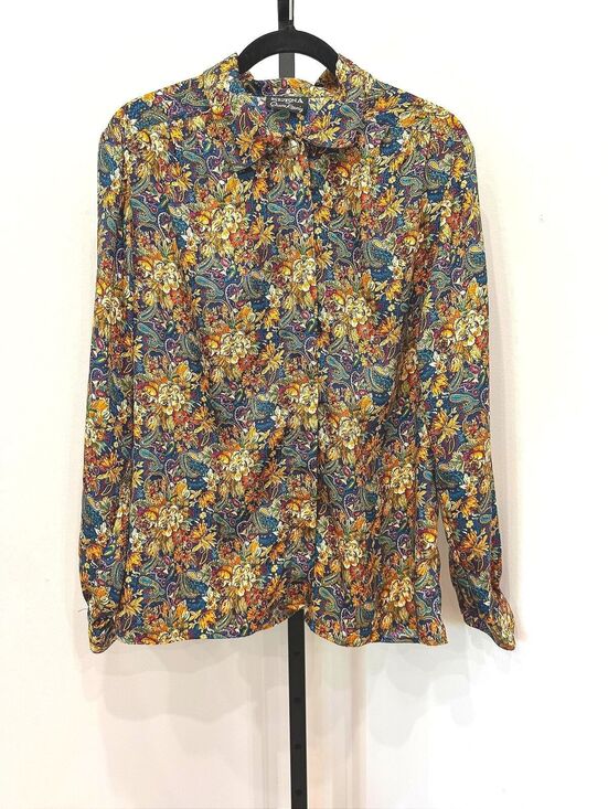 Tops - ERENA by Irene Koenig Floral Print Button-Up Blouse Size 16
